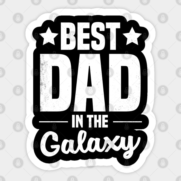 Vintage Best Dad in the Galaxy Shirt | Funny Sci-Fi Father’s Day Gift Sticker by Prinyos